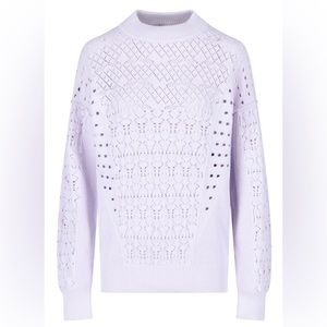 The Attico Mixed Stitch Crewneck Sweater in Lilac Size Small